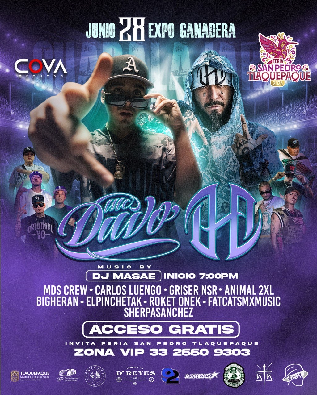 EN UN EVENTO GRATUITO MC DAVO y DHARIUS LLEGAN A LA EXPO GANADERA ESTE 28 DE JUNIO