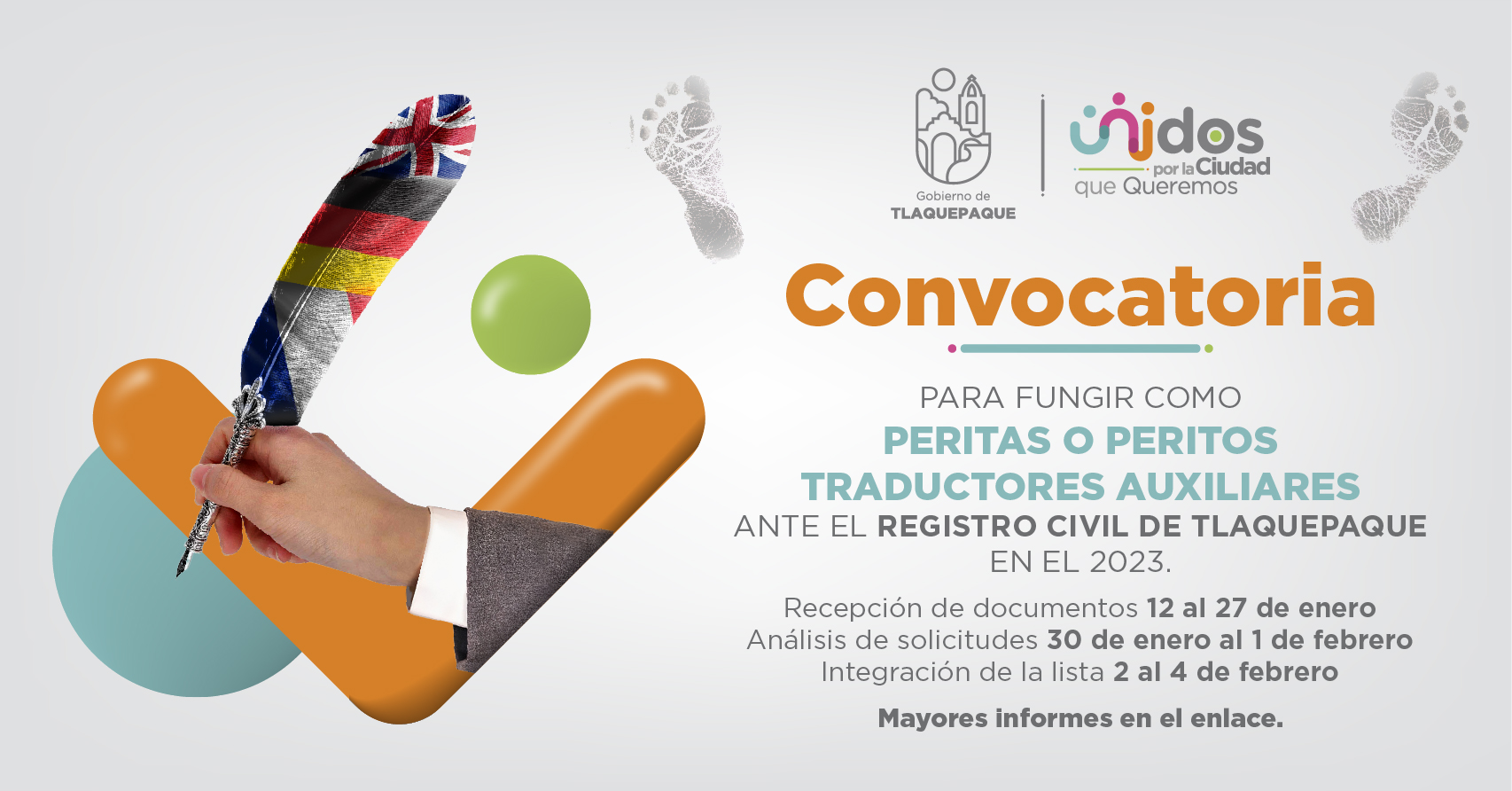 Convocatoria para Peritas o Peritos traductores auxiliares